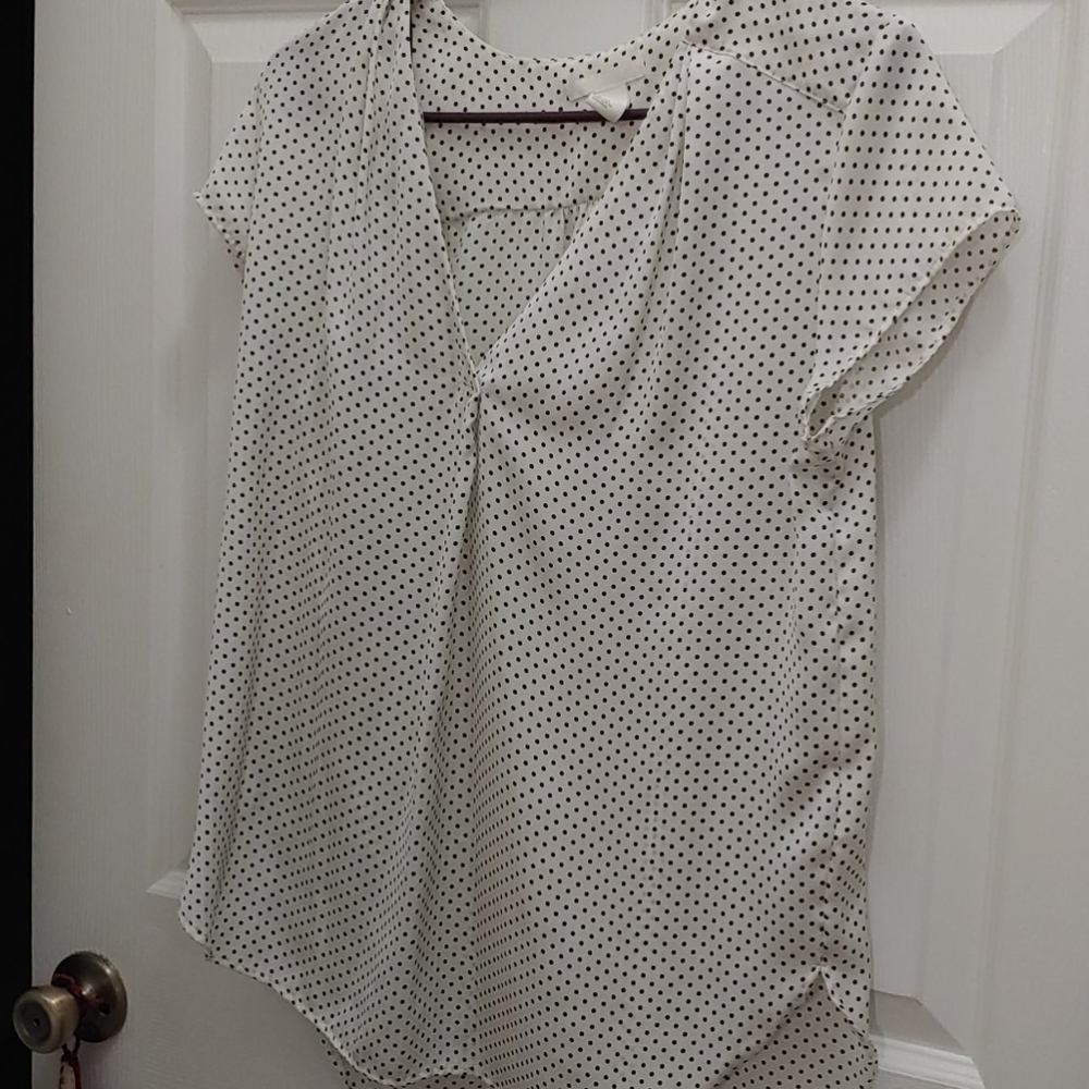 H&M Polka Dot Hi Lo Top